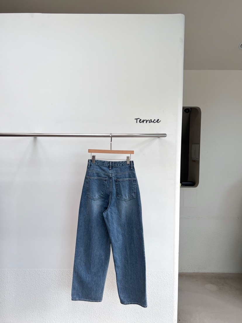 TERRACE韓國代購女裝新品職業人氣休閑時尚推薦真品25春夏牛仔褲TERRACE牛仔褲