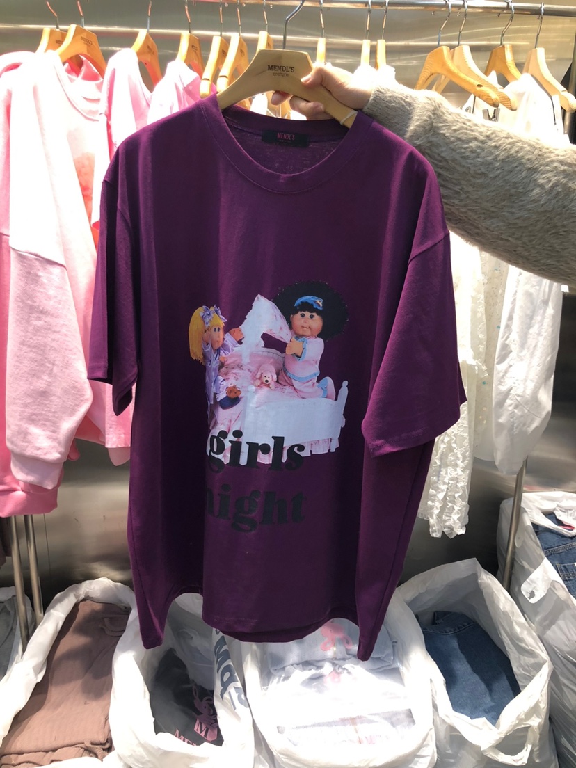 MENDL S韓國代購女裝新款25春夏人氣休閑熱賣時尚推薦職業T恤MENDL ST恤圖色3