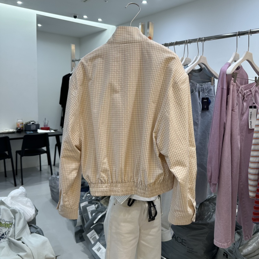 VISUAL SPACE東大門代購女士新款職業真品休閑25春夏夾克格紋VISUAL SPACE夾克