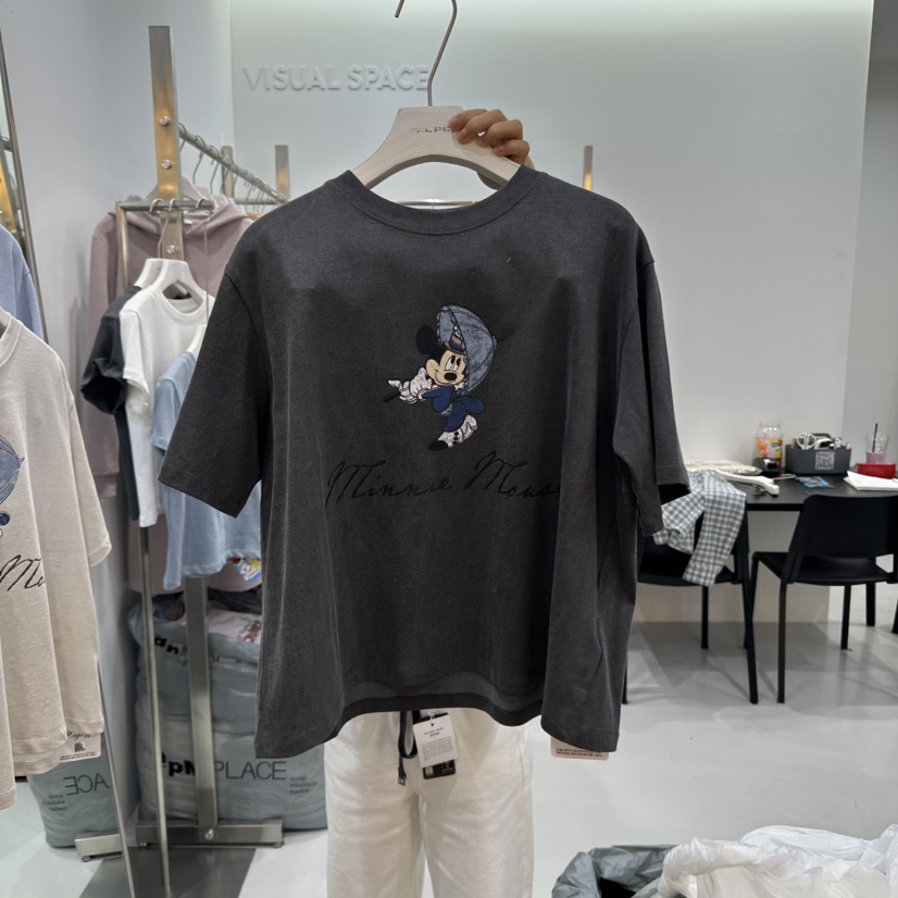 VISUAL SPACE韓國直郵女裝新品推薦職業熱賣時尚休閑真品T恤VISUAL SPACET恤圖色3