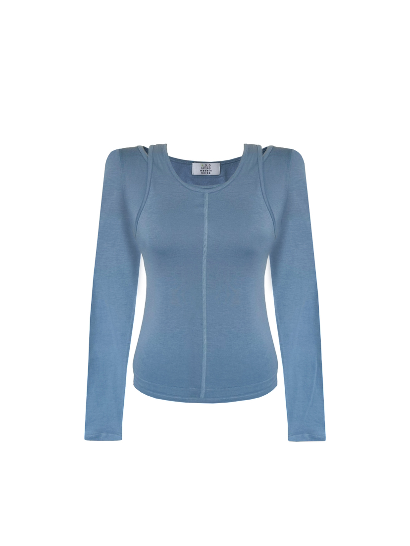 ADDE東大門直郵女士新款人氣時尚真品25春夏推薦休閑長袖T恤DEUO長袖T恤圖色2