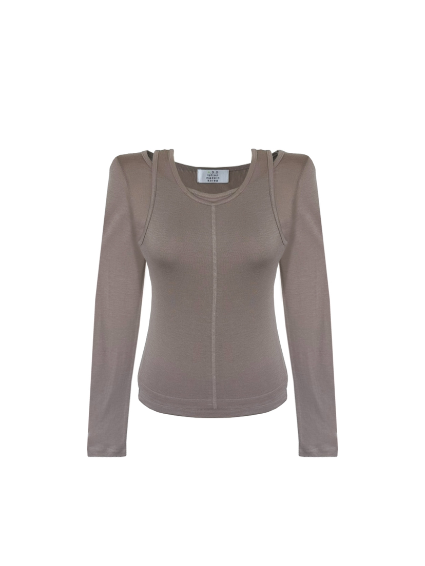 ADDE東大門直郵女士新款人氣時尚真品25春夏推薦休閑長袖T恤DEUO長袖T恤圖色3