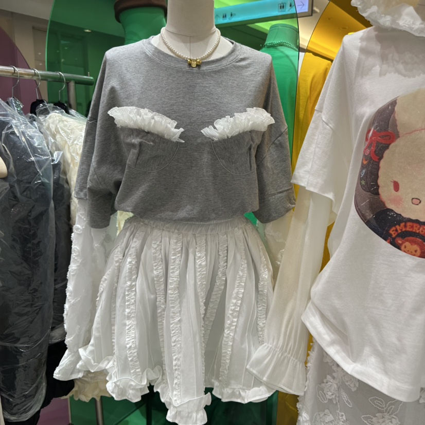 MINI UNNI東大門直郵女裝新品25春夏真品時尚職業長袖T恤口袋MINI UNNI長袖T恤圖色3