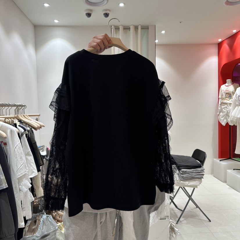 MINI UNNI韓國直郵女裝新款推薦時尚熱賣人氣職業休閑長袖T恤MINI UNNI長袖T恤