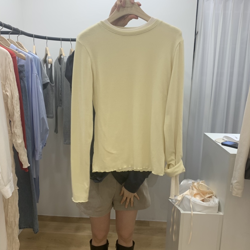 OFCOURSE東大門實拍女裝新款25春夏推薦休閑熱賣真品長袖T恤OFCOURSE長袖T恤圖色2