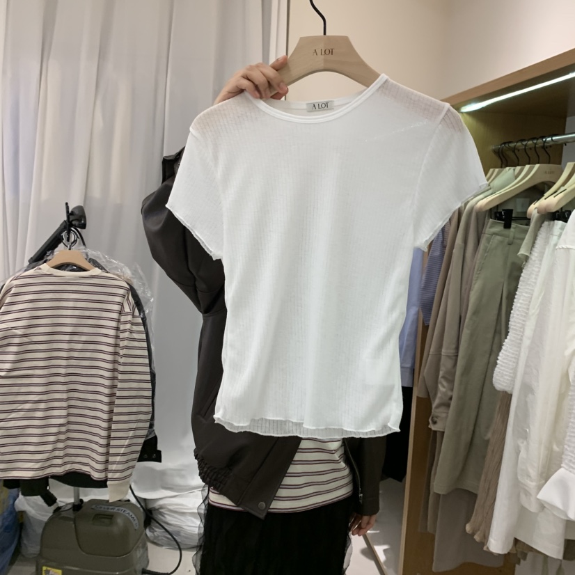 ALOT東大門直郵女裝新品真品25春夏時尚休閑熱賣職業人氣T恤A LOTT恤圖色3