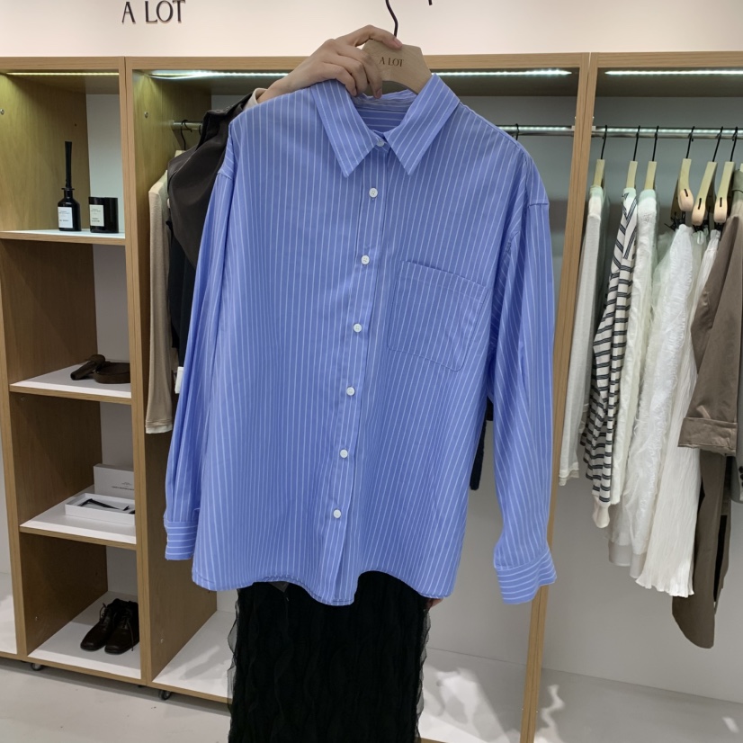 ALOT東大門代購女士新款25春夏休閑真品時尚人氣襯衫蕾絲衫A LOT襯衫/蕾絲衫圖色2