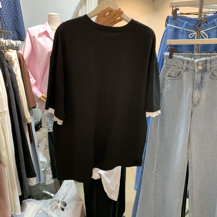 OZ韓國直郵女裝新品休閑25春夏職業時尚推薦真品人氣熱賣T恤OZ.ounceT恤
