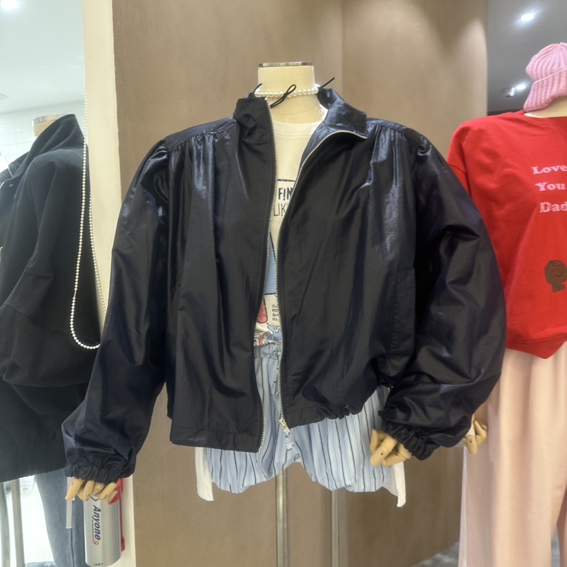 SOLOUNO東大門直郵女裝新品熱賣時尚休閑人氣職業25春夏夾克褶皺SOLOUNO夾克圖色2