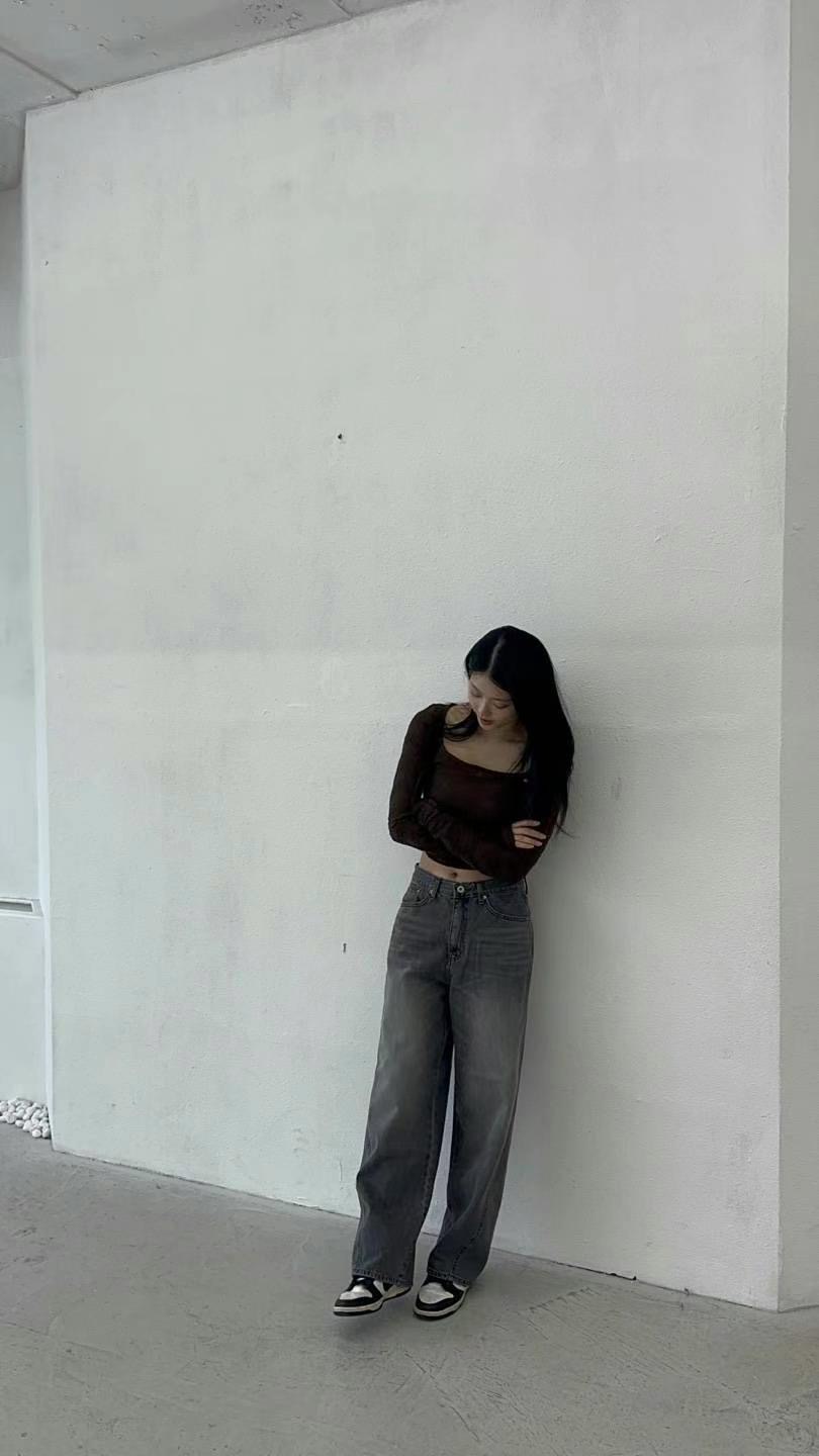 INDIGO-인디고-T韓國直郵女裝新款推薦職業真品25春夏牛仔褲INDIGO牛仔褲
