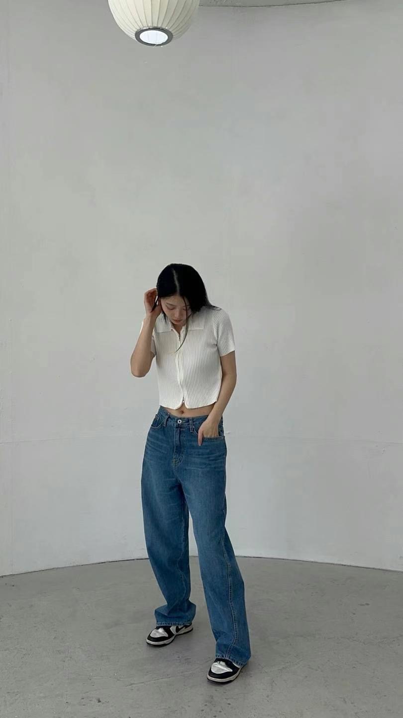INDIGO-인디고-T韓國直郵女裝新款推薦職業真品25春夏牛仔褲INDIGO牛仔褲