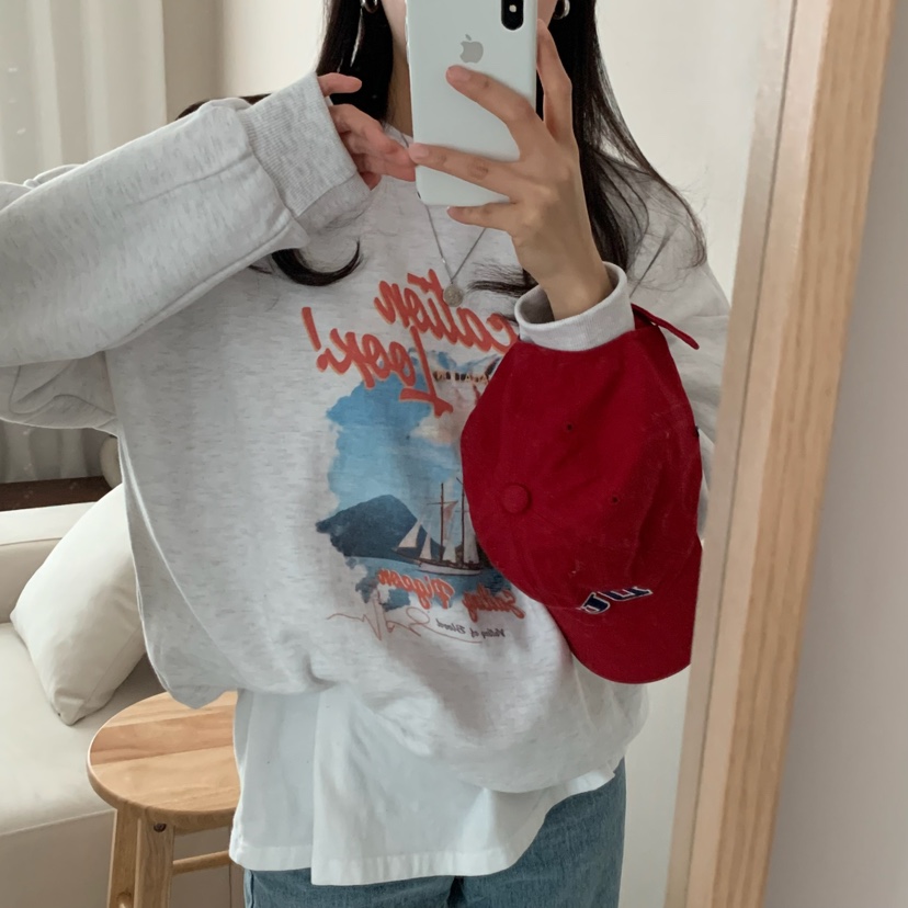 FROMJINI東大門代購女裝新品職業休閑真品時尚人氣25春夏衛衣FROMJINI衛衣