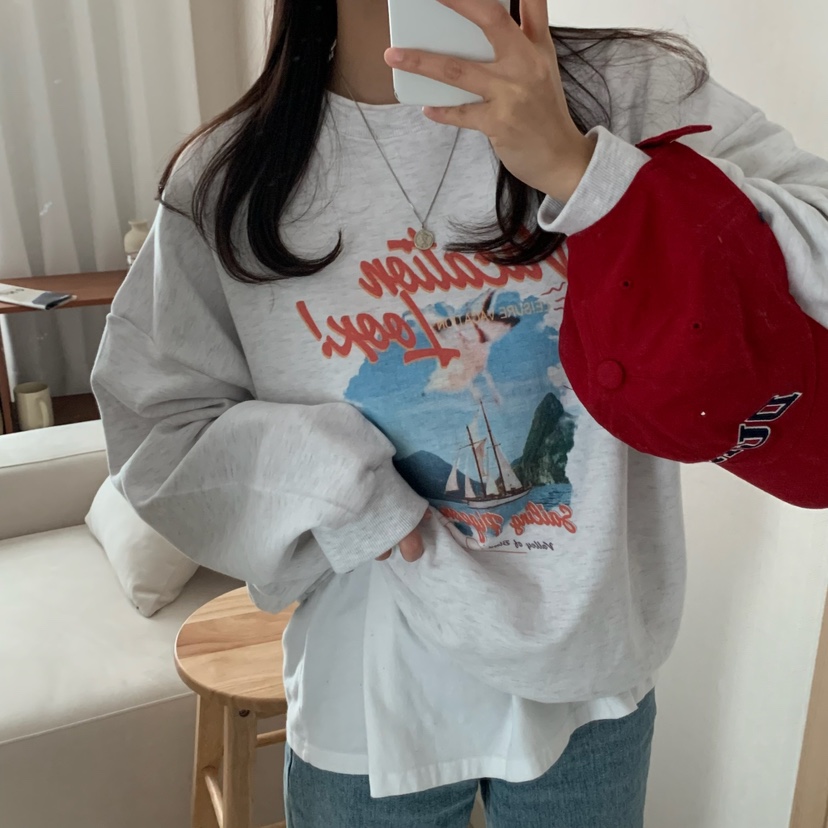 FROMJINI東大門代購女裝新品職業休閑真品時尚人氣25春夏衛衣FROMJINI衛衣