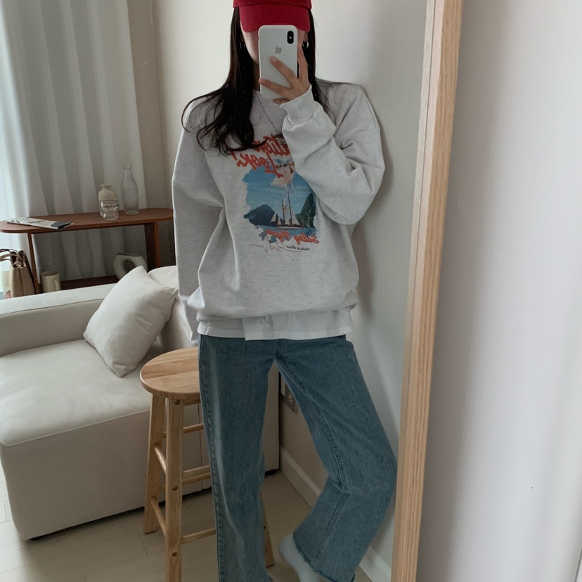 FROMJINI東大門代購女裝新品職業休閑真品時尚人氣25春夏衛衣FROMJINI衛衣