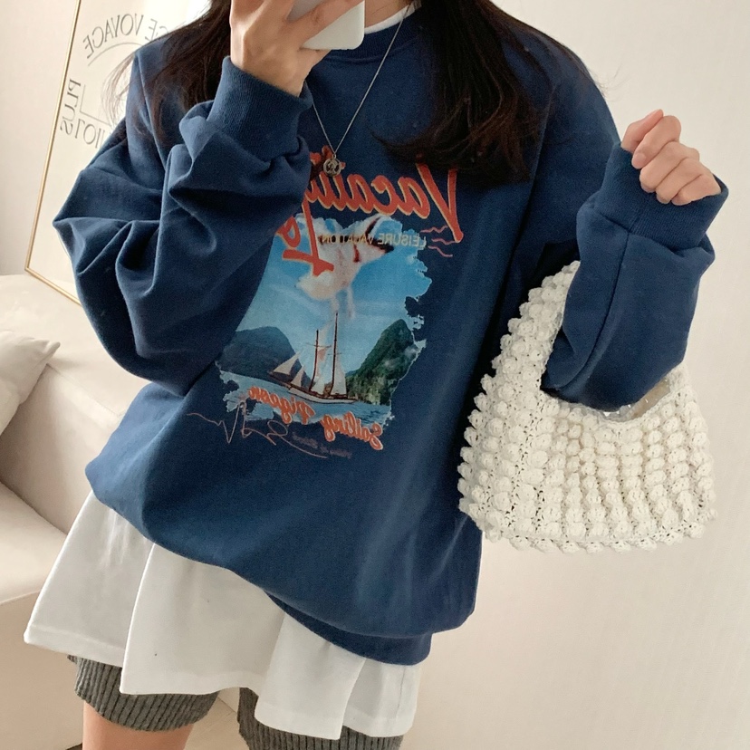 FROMJINI東大門代購女裝新品職業休閑真品時尚人氣25春夏衛衣FROMJINI衛衣圖色2