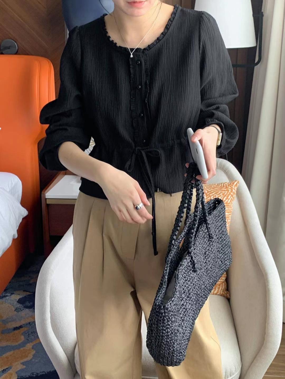 AREING韓國代購女士新款熱賣推薦人氣25春夏真品襯衫蕾絲衫AREING襯衫/蕾絲衫圖色2