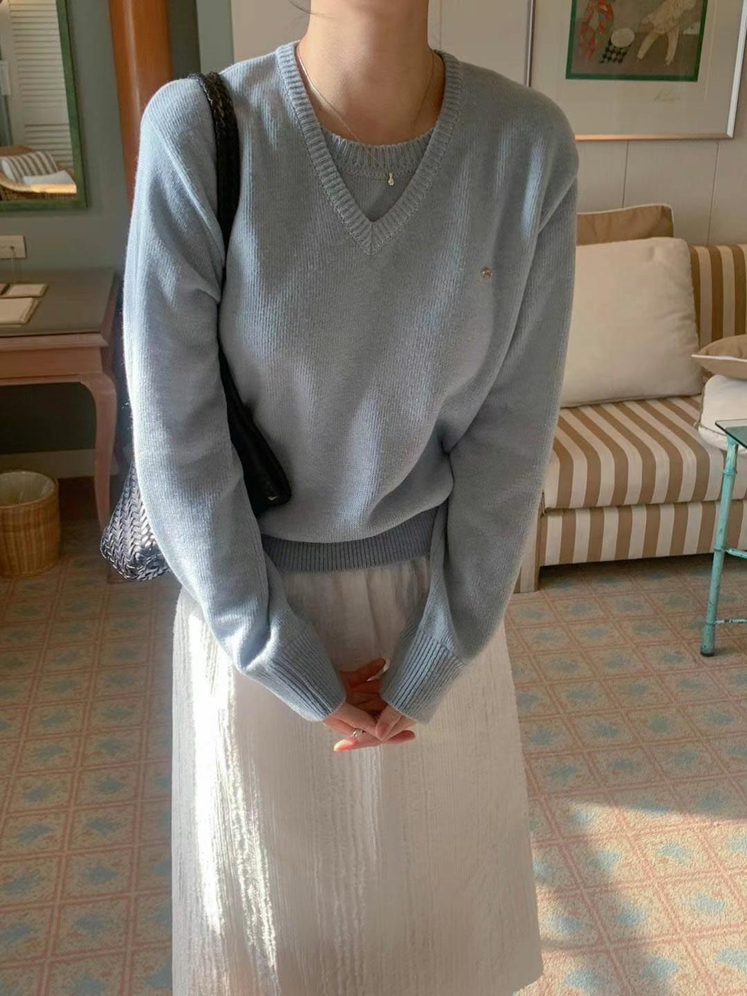 AREING韓國直郵女士新款熱賣真品25春夏職業人氣休閑時尚毛衣AREING毛衣