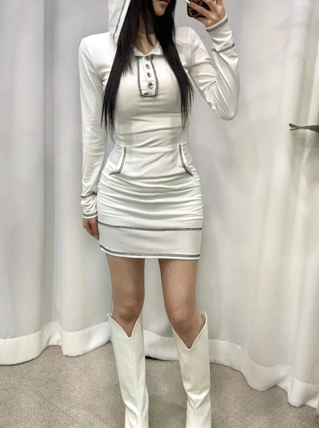 BOY MEET GIRL-T韓國代購女裝新品職業真品25春夏連衣裙BOY MEET GIRL-T連衣裙圖色1