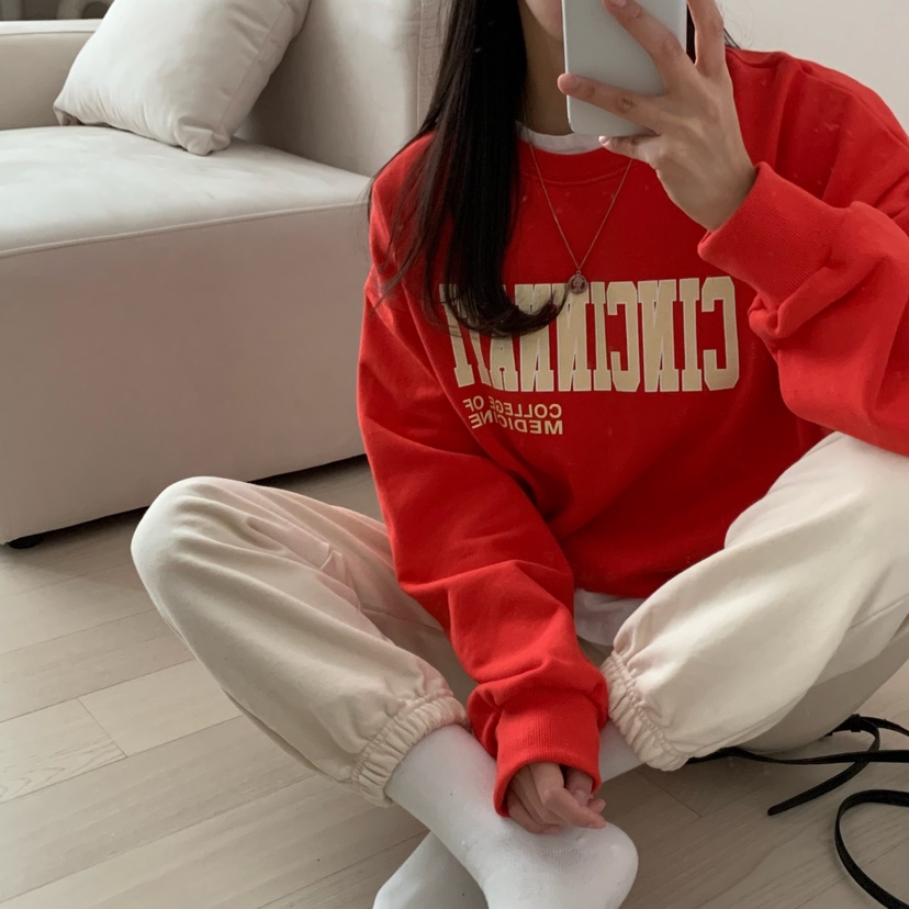 HELLO JINI韓國代購女士新款時尚真品人氣休閑25春夏職業衛衣HELLO JINI衛衣