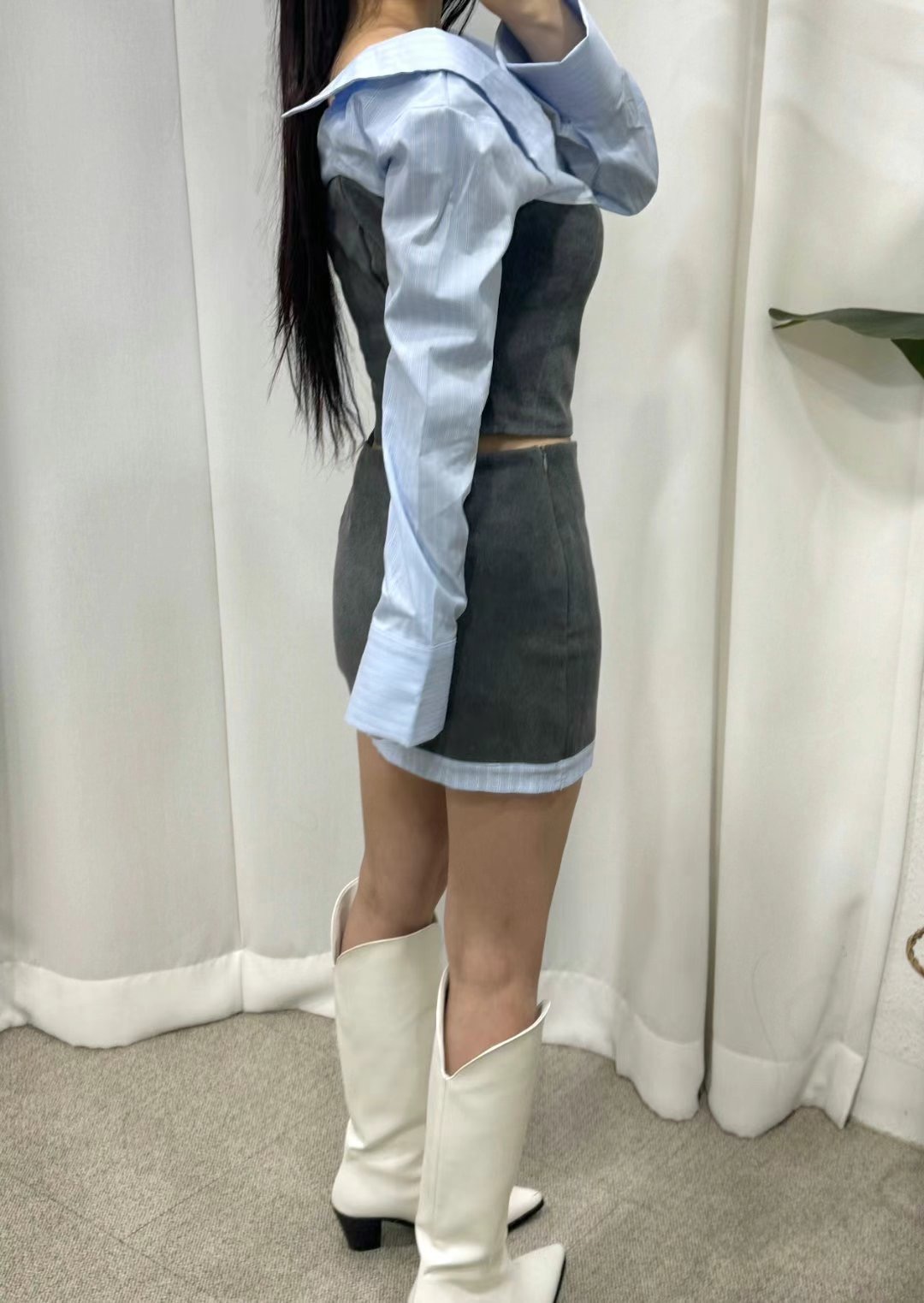 BOY MEET GIRL-T韓國直郵女士新品職業人氣25春夏熱賣套裝BOY MEET GIRL-T套裝
