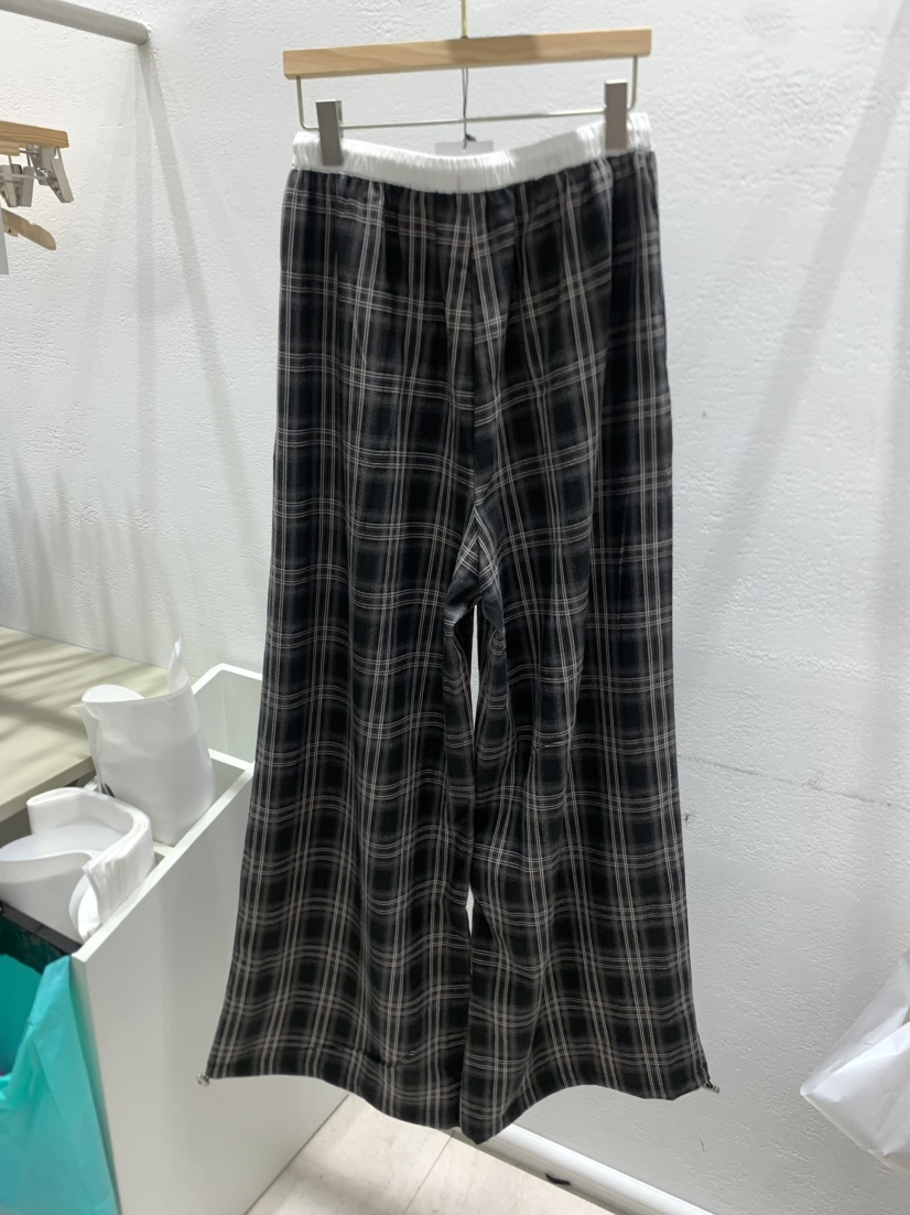 JIMMY東大門實拍女裝新款熱賣真品職業人氣時尚25春夏休閑褲格紋JIMMY/REMAKE休閑褲