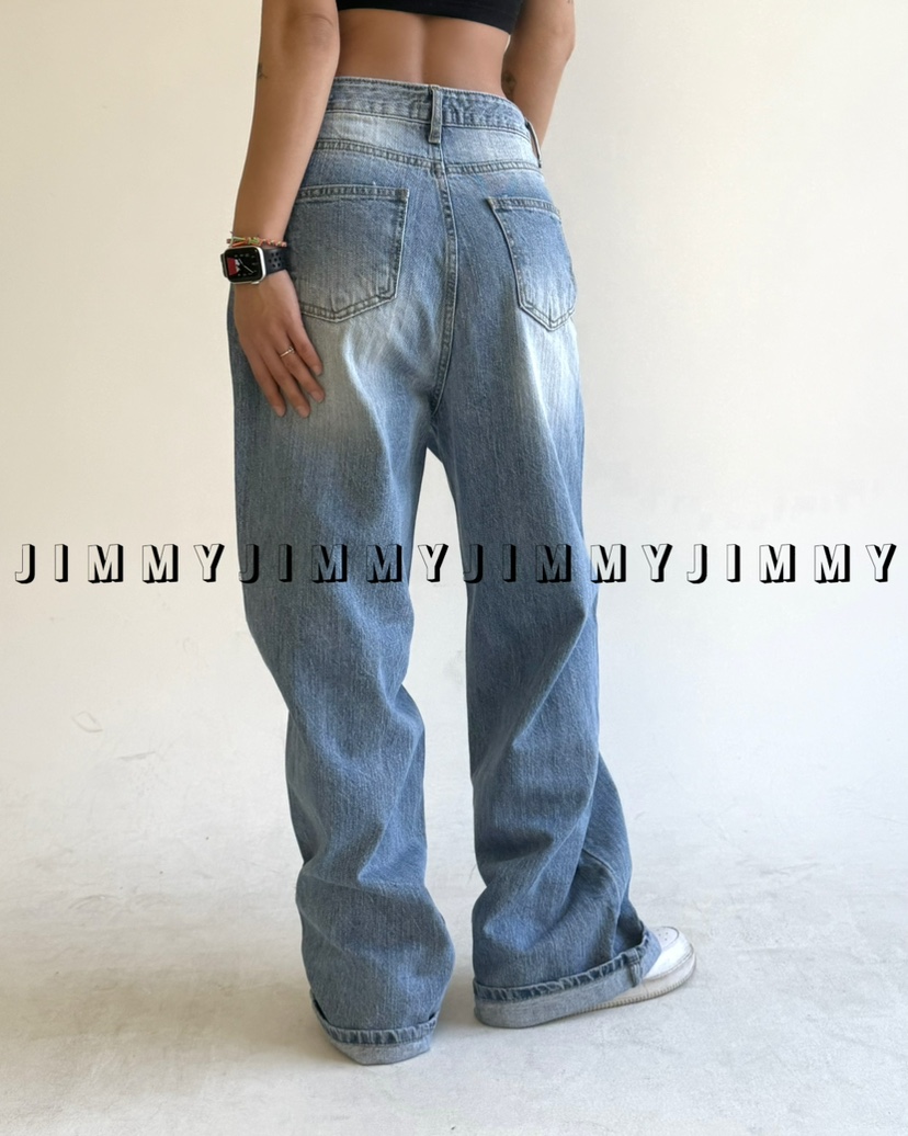 JIMMY東大門直郵女士新款推薦25春夏真品時尚休閑人氣牛仔褲JIMMY/REMAKE牛仔褲