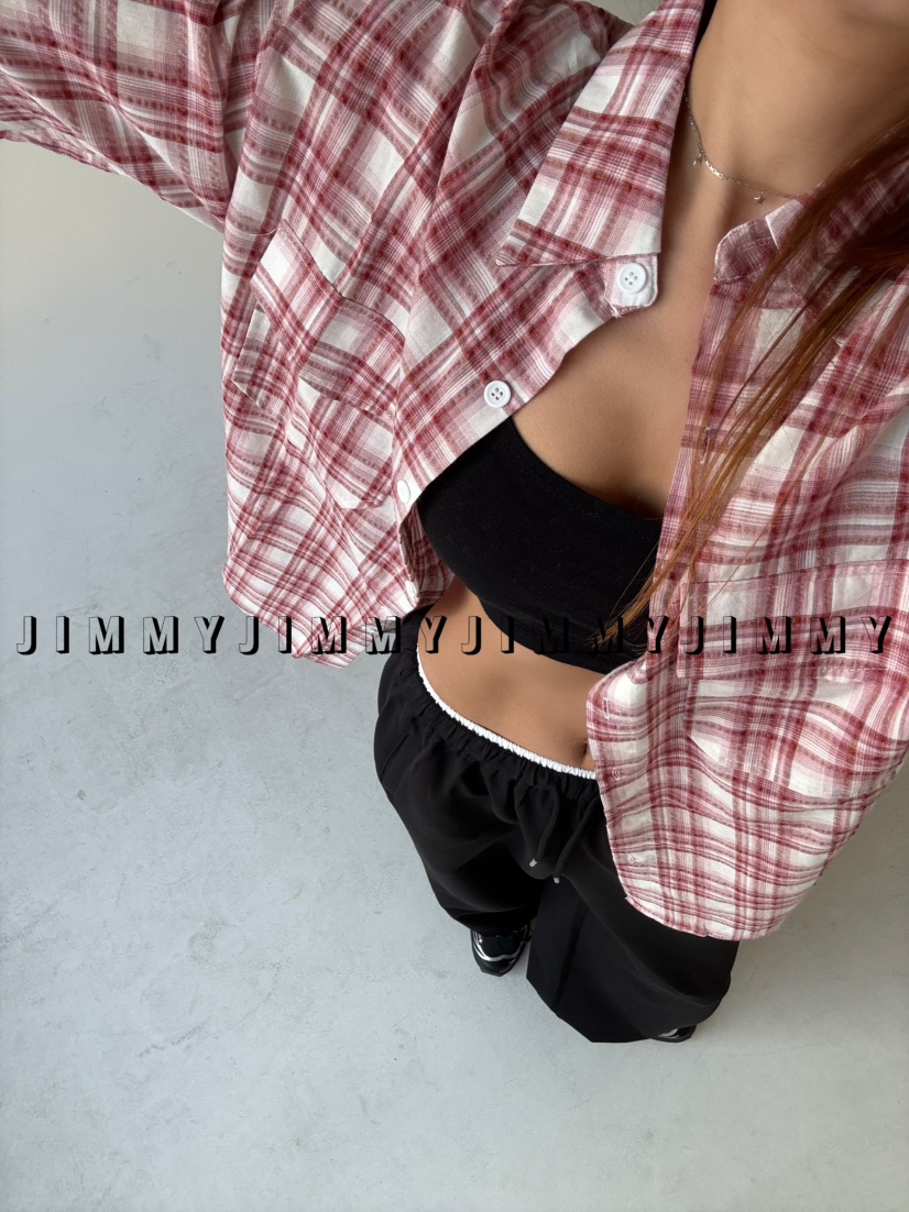 JIMMY韓國直郵女裝新品25春夏真品熱賣休閑時尚推薦襯衫蕾絲衫JIMMY/REMAKE襯衫/蕾絲衫