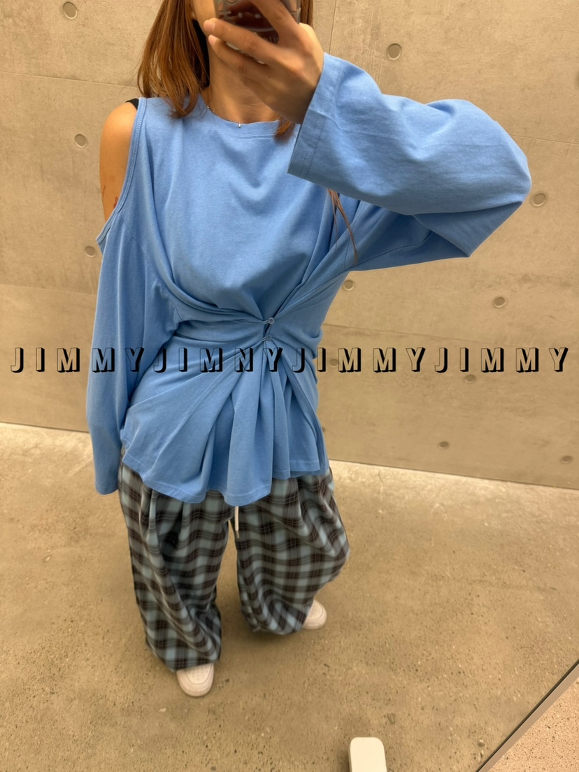 JIMMY東大門代購女士新品休閑25春夏人氣真品時尚熱賣長袖T恤JIMMY/REMAKE長袖T恤