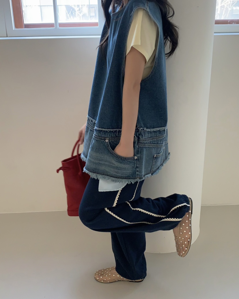 PEBBLE東大門實拍女裝新款真品人氣職業25春夏休閑熱賣休閑褲PEBBLE/LAYER休閑褲