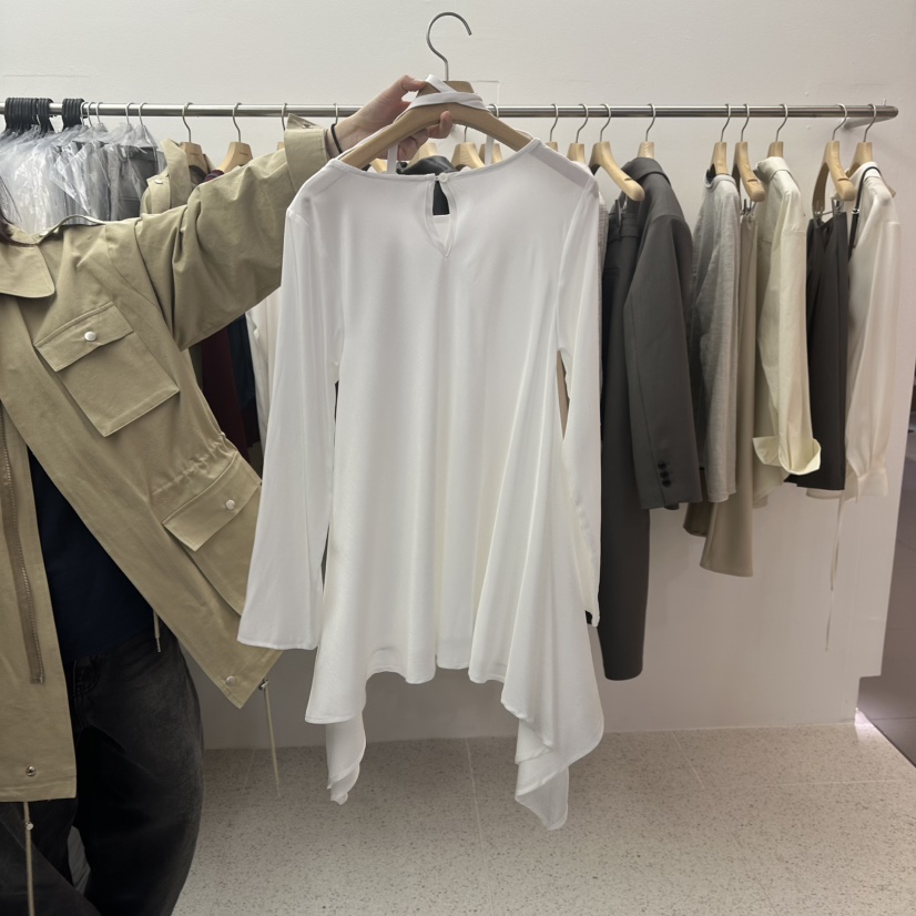 SANDALWOOD東大門代購女裝新款25春夏真品襯衫蕾絲衫含脖帶AMOUR襯衫/蕾絲衫