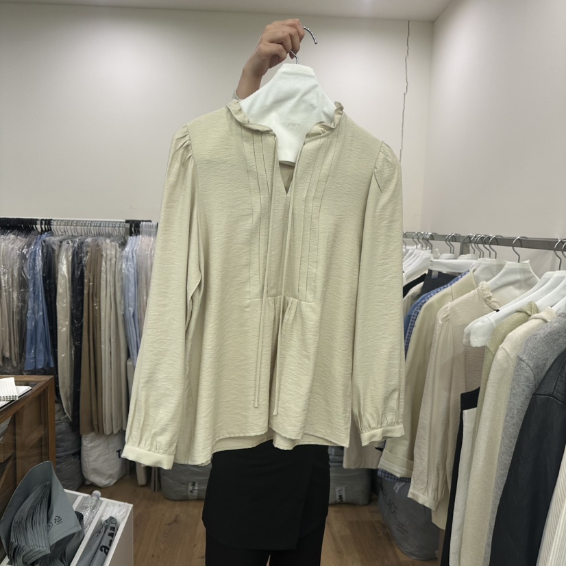 AGO直郵韓國代購女裝新款人氣休閑25春夏推薦職業襯衫蕾絲衫AGO襯衫/蕾絲衫圖色2