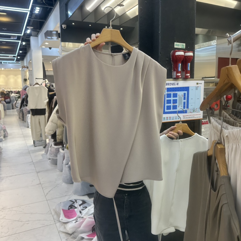 SANS韓國直郵東大門代購女裝新品熱賣推薦休閑吊帶背心含腰繩SANS吊帶/背心圖色3