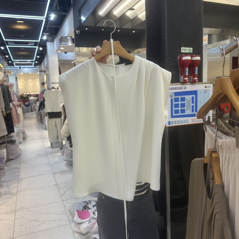 SANS韓國直郵東大門代購女裝新品熱賣推薦休閑吊帶背心含腰繩SANS吊帶/背心圖色4