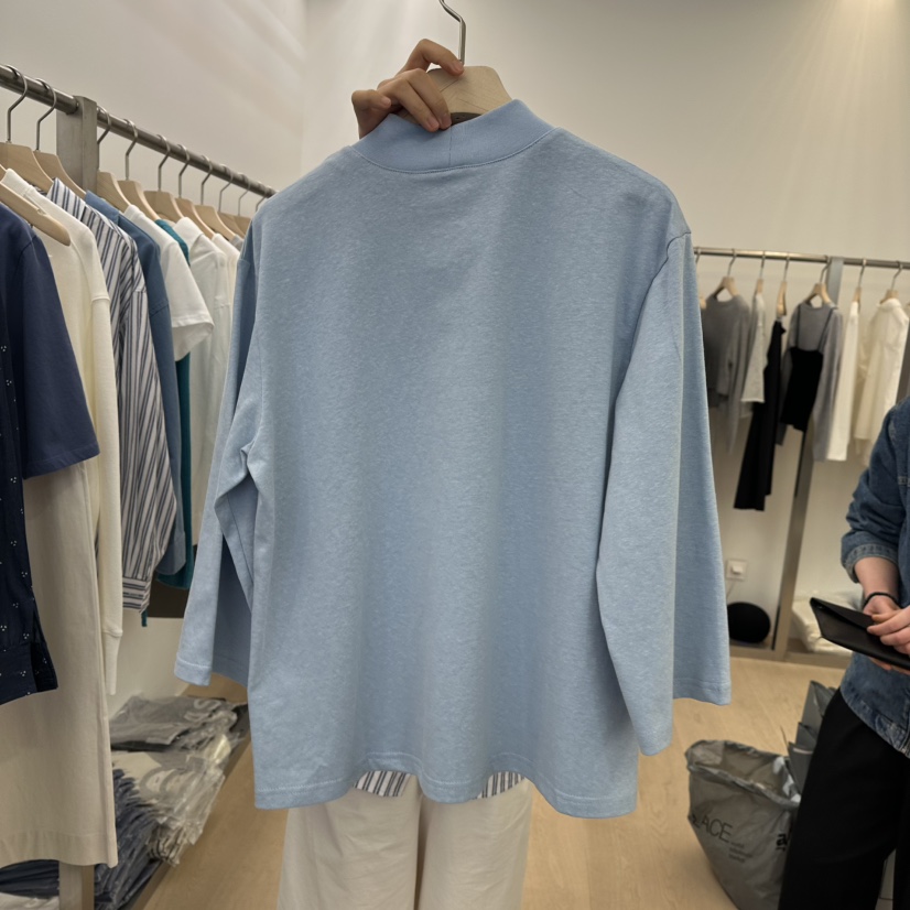 LTMS直郵韓國代購女裝新品職業25春夏熱賣時尚休閑推薦長袖T恤LTMS長袖T恤