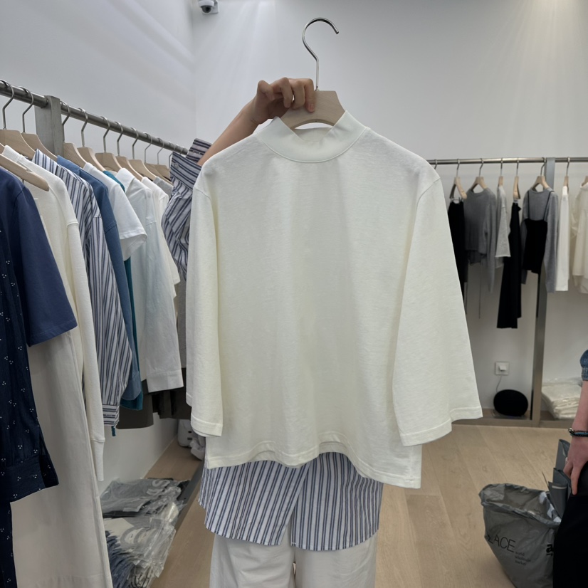 LTMS直郵韓國代購女裝新品職業25春夏熱賣時尚休閑推薦長袖T恤LTMS長袖T恤圖色2