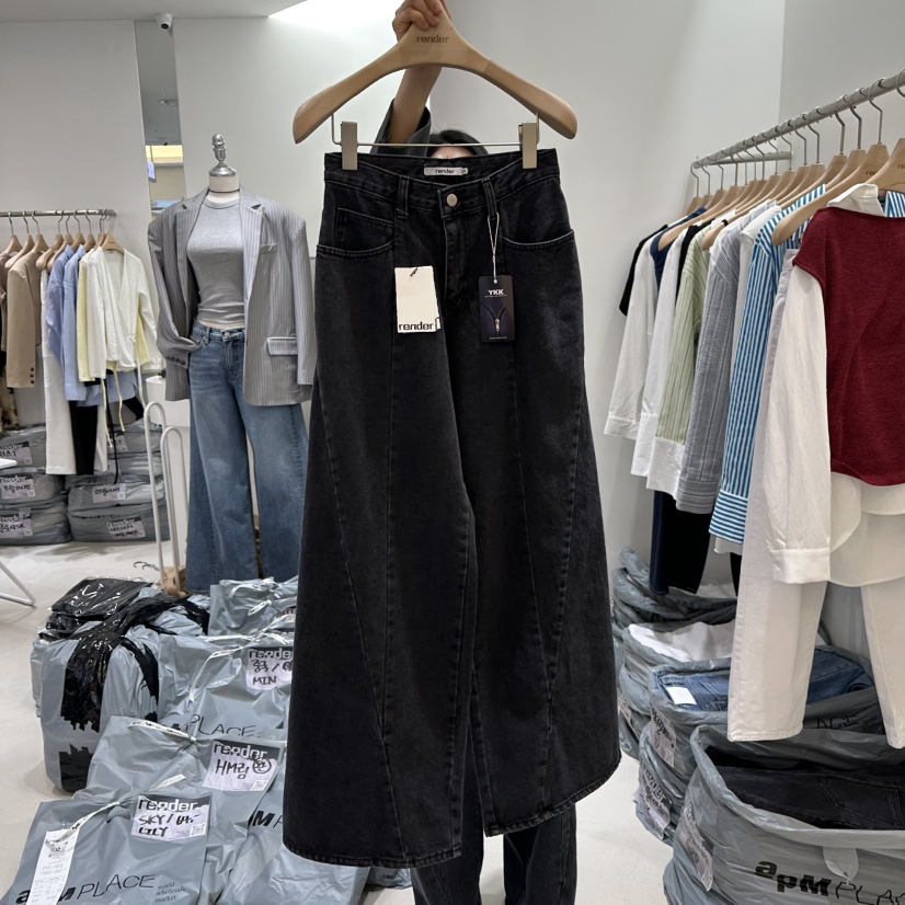 RENDER韓國直郵東大門代購女裝新品人氣推薦熱賣休閑牛仔褲RENDER牛仔褲圖色2