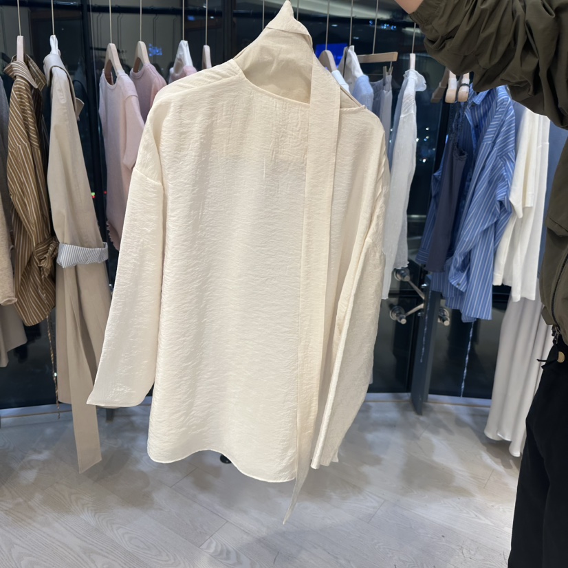 COPINER韓國直郵東大門代購女裝新品真品人氣襯衫蕾絲衫含脖帶COPINER襯衫/蕾絲衫