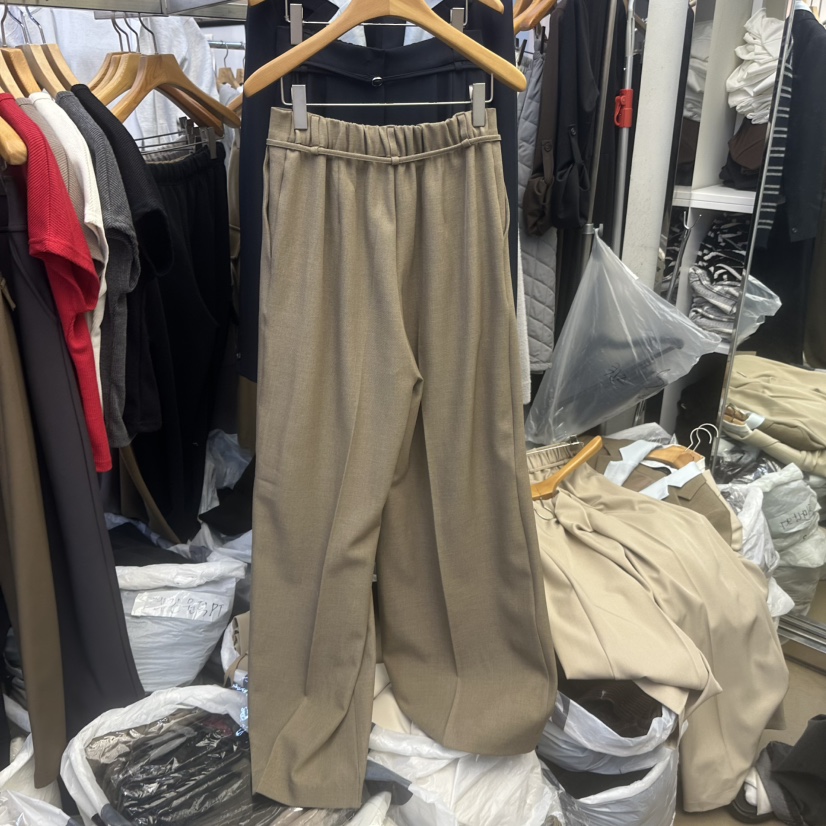 SANS韓國直郵女裝新款推薦時尚休閑職業人氣25春夏休閑褲含腰帶SANS休閑褲