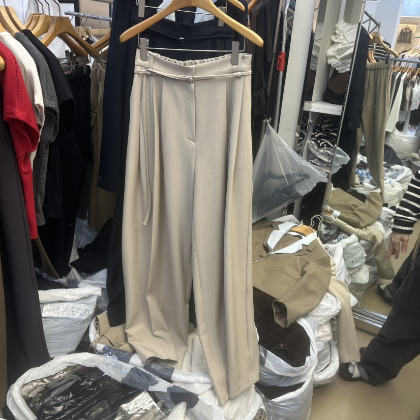 SANS韓國直郵女裝新款推薦時尚休閑職業人氣25春夏休閑褲含腰帶SANS休閑褲圖色1