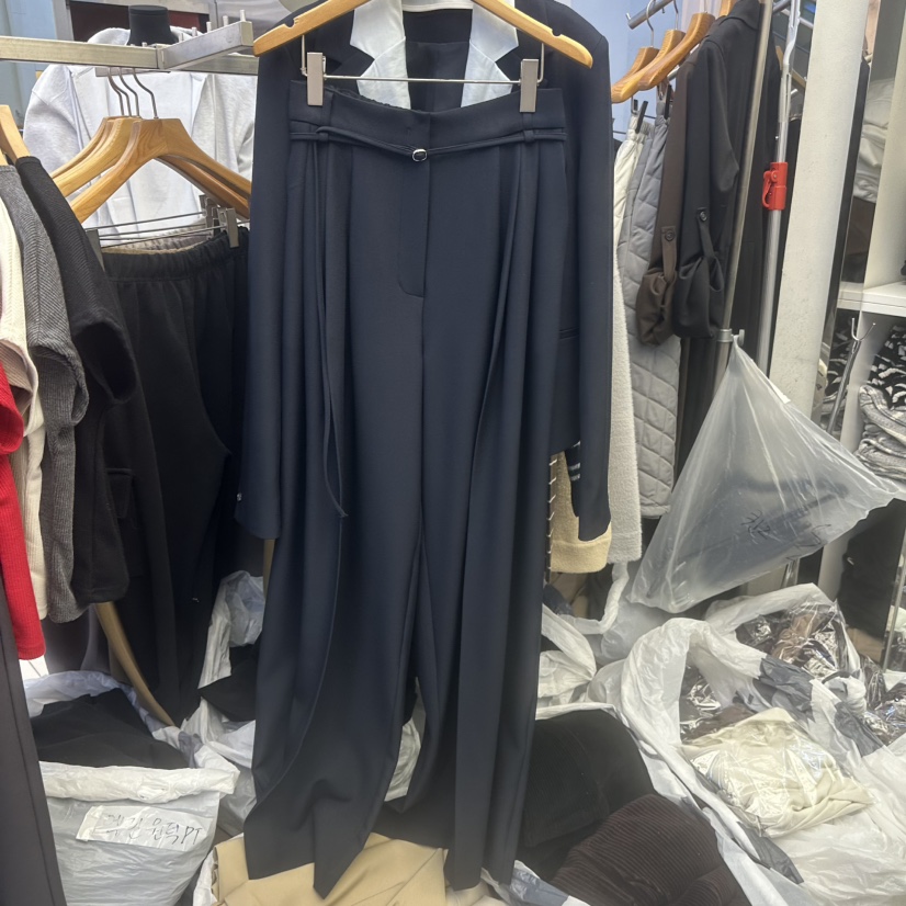 SANS韓國直郵女裝新款推薦時尚休閑職業人氣25春夏休閑褲含腰帶SANS休閑褲圖色2