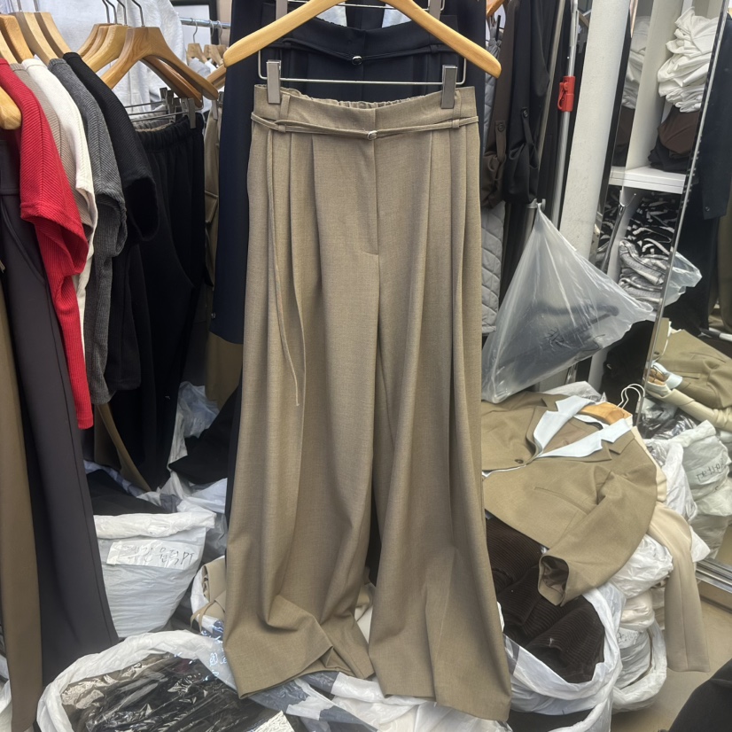 SANS韓國直郵女裝新款推薦時尚休閑職業人氣25春夏休閑褲含腰帶SANS休閑褲圖色3