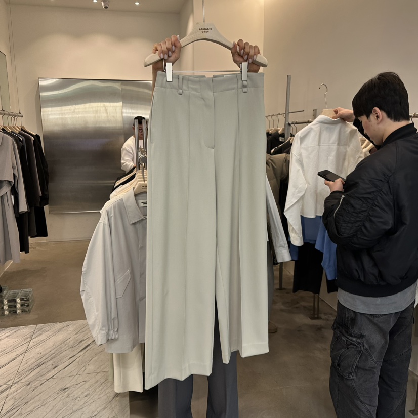 LAMAGIEPIE直郵韓國代購女裝新款25春夏真品時尚人氣休閑褲LAMAGIE GREY休閑褲圖色3
