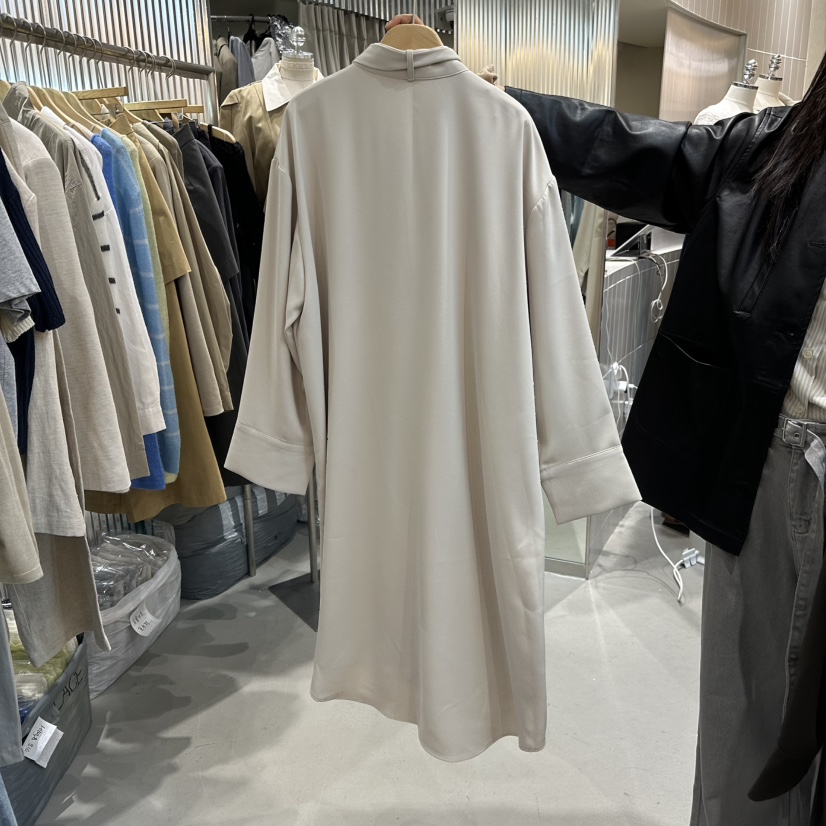 ALEGRE直郵韓國代購女裝新款休閑時尚推薦連衣裙含領帶長款ALEGRE連衣裙