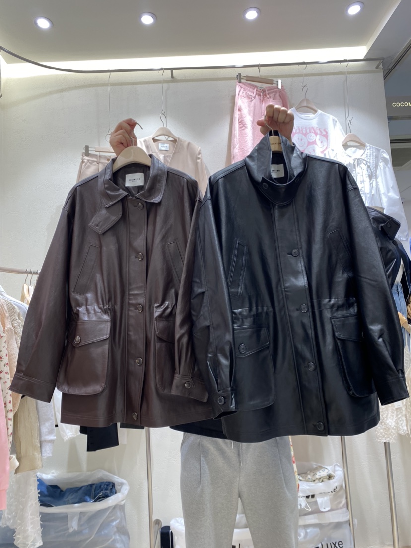 COCOMATON韓國直郵女裝新款職業人氣真品推薦25春夏時尚皮衣COCOMATON皮衣