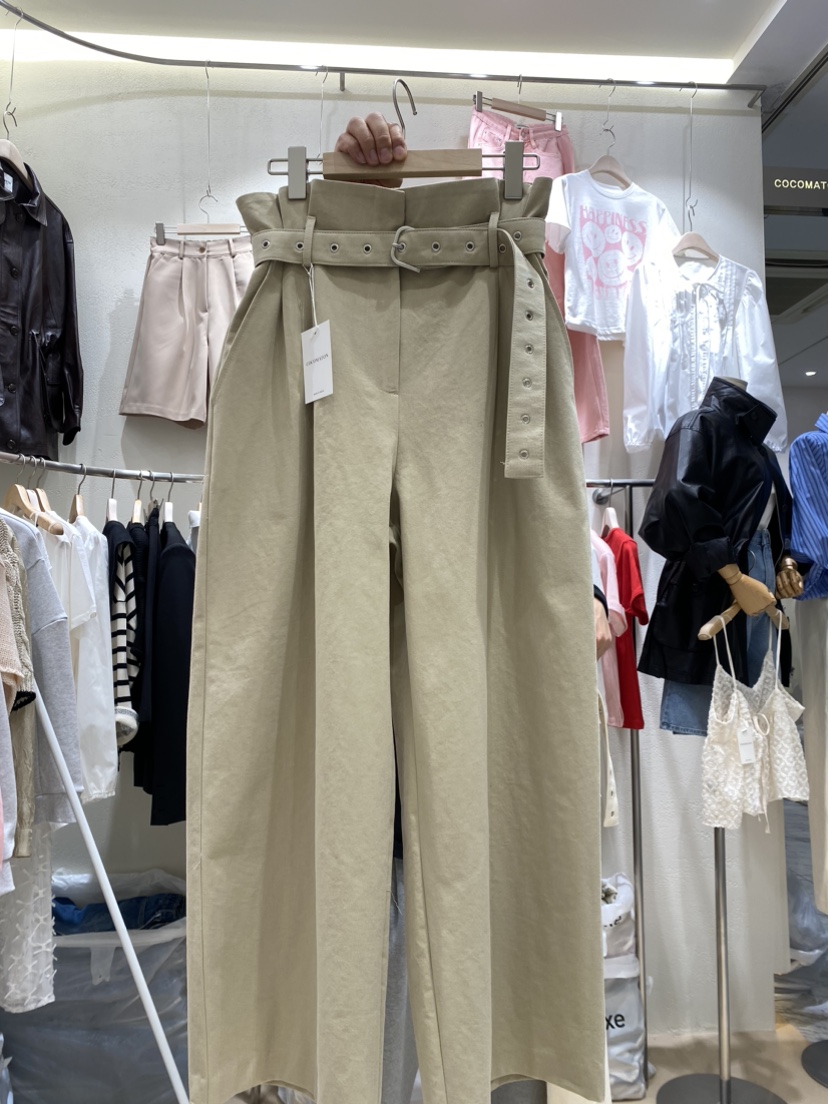 COCOMATON韓國直郵東大門實拍女裝新品推薦時尚休閑褲含腰帶COCOMATON休閑褲