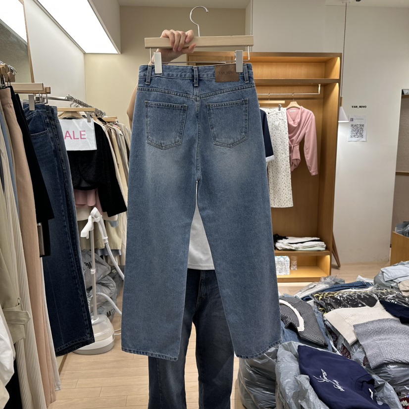 VAN NUVO韓國直郵東大門代購女裝新品25春夏時尚休閑牛仔褲VAN NUVO牛仔褲