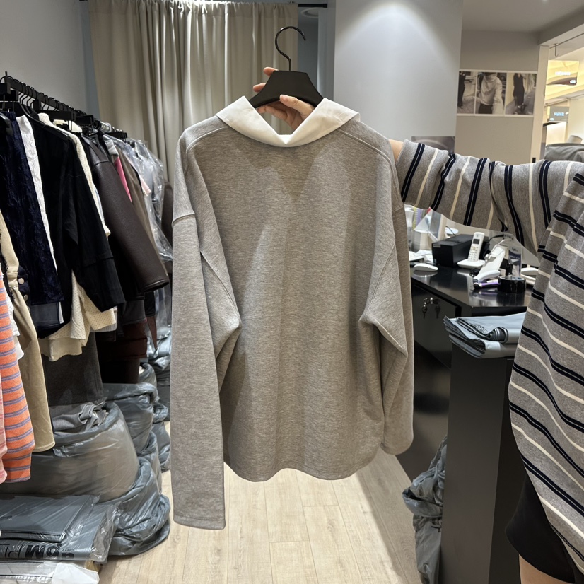 SOFTNESS韓國直郵女裝新品休閑推薦25春夏職業熱賣人氣長袖T恤Softness/Cosmic長袖T恤