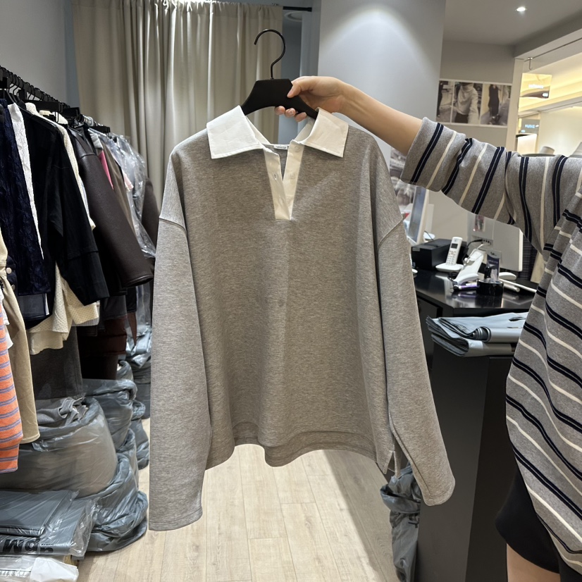 SOFTNESS韓國直郵女裝新品休閑推薦25春夏職業熱賣人氣長袖T恤Softness/Cosmic長袖T恤圖色1
