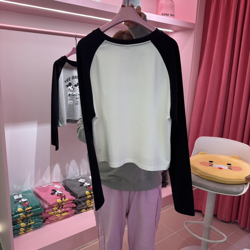 LOVE PINK韓國直郵東大門代購女裝新品人氣真品時尚長袖T恤LOVE PINK長袖T恤