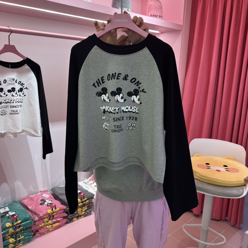 LOVE PINK韓國直郵東大門代購女裝新品人氣真品時尚長袖T恤LOVE PINK長袖T恤圖色2